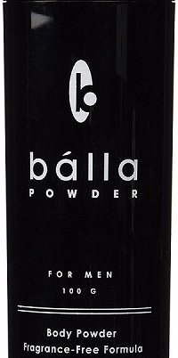 the front part of a Fragrance free Balla powder container