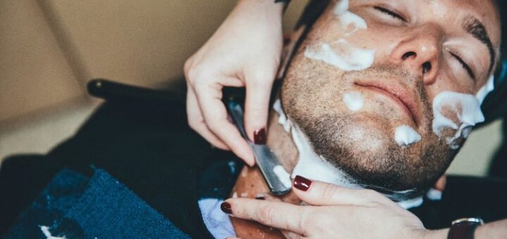 shaving with a straight razor